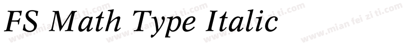 FS Math Type Italic字体转换
